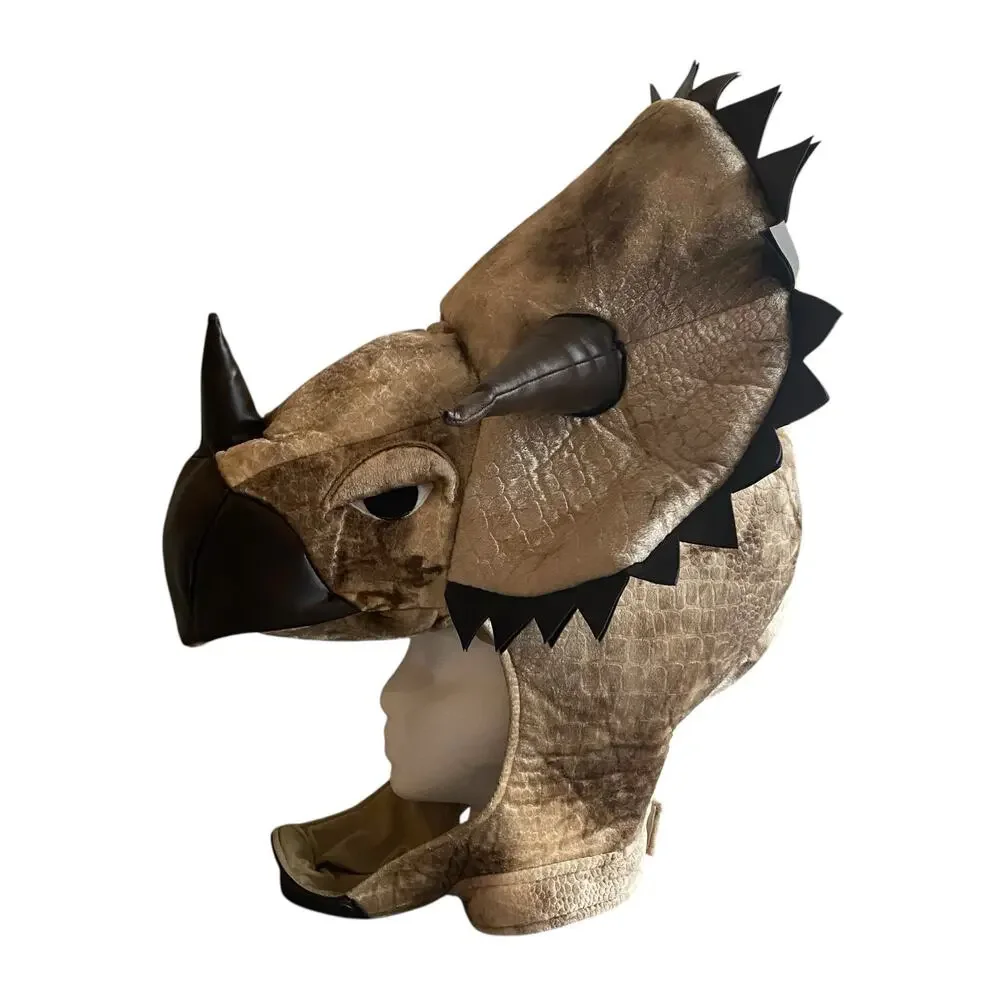 Wishcraft Dinosaur Triceratops Two Piece Soft Costume Kids 6 Tan Brown Halloween